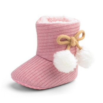 Плюс кадифени удебелени топли бебешки обувки Обувки за новородени малки деца Зимни цветя Бебешки обувки Бебешки памучни ботуши Топли обувки за малки деца
