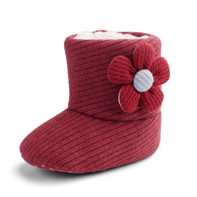 Plus catifea îngroșată pantofi caldi pentru bebeluși pantofi nou-născuți pentru copii mici, flori de iarnă, pantofi pentru copii, cizme de bumbac pentru bebeluși, pantofi caldi pentru copii mici