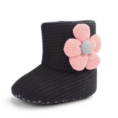 Plus catifea îngroșată pantofi caldi pentru bebeluși pantofi nou-născuți pentru copii mici, flori de iarnă, pantofi pentru copii, cizme de bumbac pentru bebeluși, pantofi caldi pentru copii mici