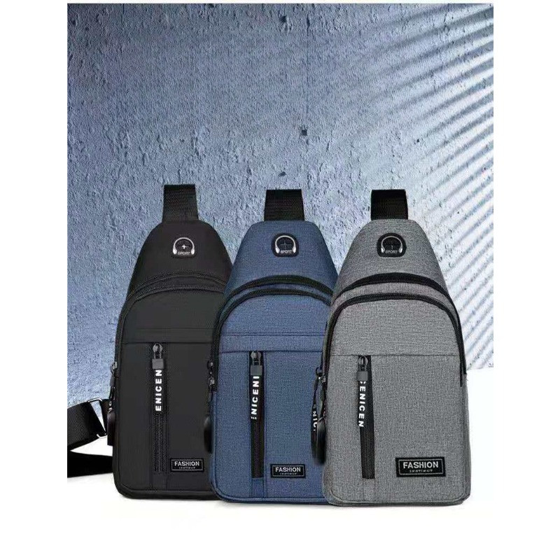 Moodne rinnakott, uus ühevärviline meeste rinnakott, vabaaja mood, ühe õlakott