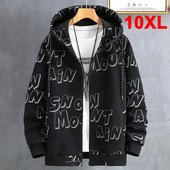 Ανοιξιάτικο φθινοπωρινό μπουφάν Ανδρικό παλτό 10xl Plus Size Μόδα Casual Μπουφάν με κουκούλα Ανδρικό μεγάλο μέγεθος 10xl Παλτό Επιστολή εκτύπωσης
