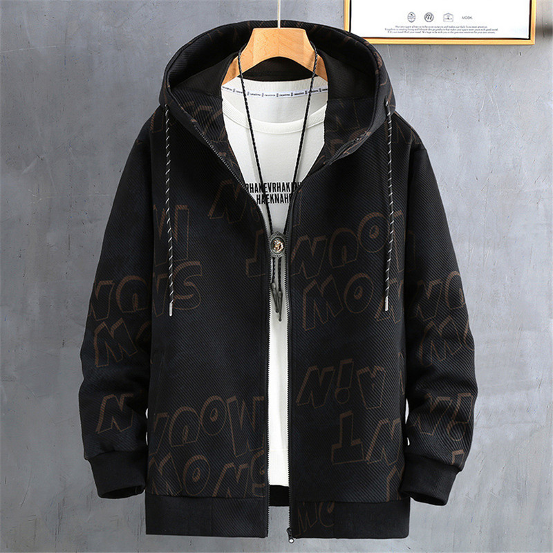 Ανοιξιάτικο φθινοπωρινό μπουφάν Ανδρικό παλτό 10xl Plus Size Μόδα Casual Μπουφάν με κουκούλα Ανδρικό μεγάλο μέγεθος 10xl Παλτό Επιστολή εκτύπωσης