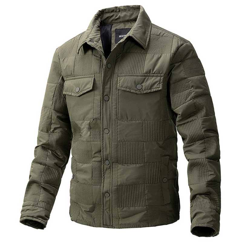 Toamnă Iarnă Jachetă groasă Bărbați Culoare uni Paltoane Jachete Moda Casual Negru Îmbrăcăminte exterioară masculină