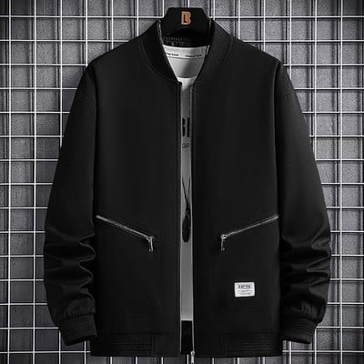 2023 Nové jarné bundy Pánske baseballové bundy Módne ležérne kabáty Bundy Plus Size 6XL 8XL Vonkajšie vrchné oblečenie Jednofarebné