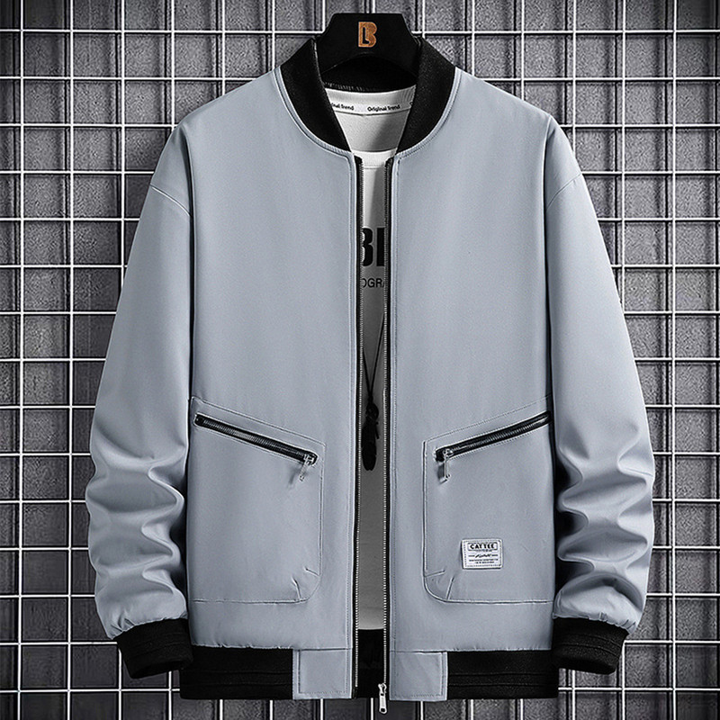 2023 Nové jarné bundy Pánske baseballové bundy Módne ležérne kabáty Bundy Plus Size 6XL 8XL Vonkajšie vrchné oblečenie Jednofarebné