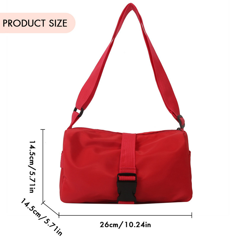 Dámska oxfordská kabelka cez rameno, pevná crossbody taška, módna dámska kabelka na zips