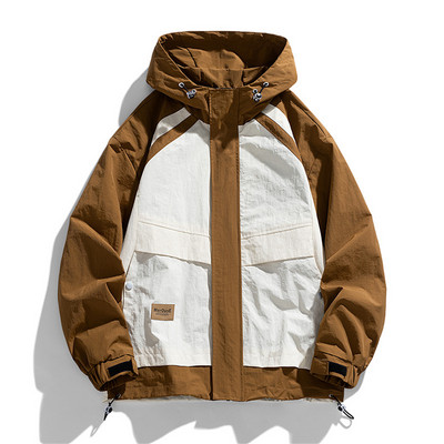 Plus Size 9XL Cargo Jacket Ανδρικό μπουφάν για κάμπινγκ Άνοιξη φθινόπωρο συνονθύλευμα Ανεμοδαρμένο μπουφάν με κουκούλα Παλτό Μόδα Εξωτερικά Ενδύματα Ανδρικά