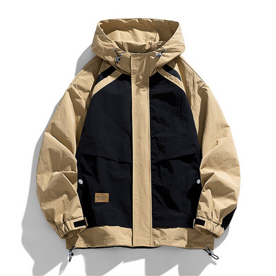 Plus Size 9XL Cargo Jacket Ανδρικό μπουφάν για κάμπινγκ Άνοιξη φθινόπωρο συνονθύλευμα Ανεμοδαρμένο μπουφάν με κουκούλα Παλτό Μόδα Εξωτερικά Ενδύματα Ανδρικά