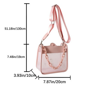 Clear Purses for Women Clear Crossbody Τσάντες PVC Διαφανής τσάντα Tote Game Day Bag Stadium Εγκεκριμένη Τσάντα ώμου Hobo Handbags