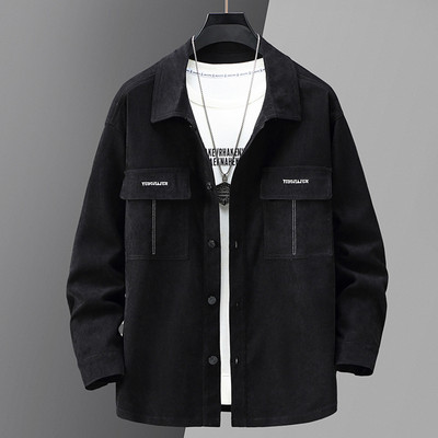 Cargo Jacket Ανδρικό Μέγεθος 10XL 11XL Μπουφάν Παλτό Ανοιξιάτικα Φθινοπωρινά Μαύρα Παλτό Ανδρικά Μεγάλο Μέγεθος 10XL Εξωτερικά Μπουφάν με Κουμπιά Φαρδιά