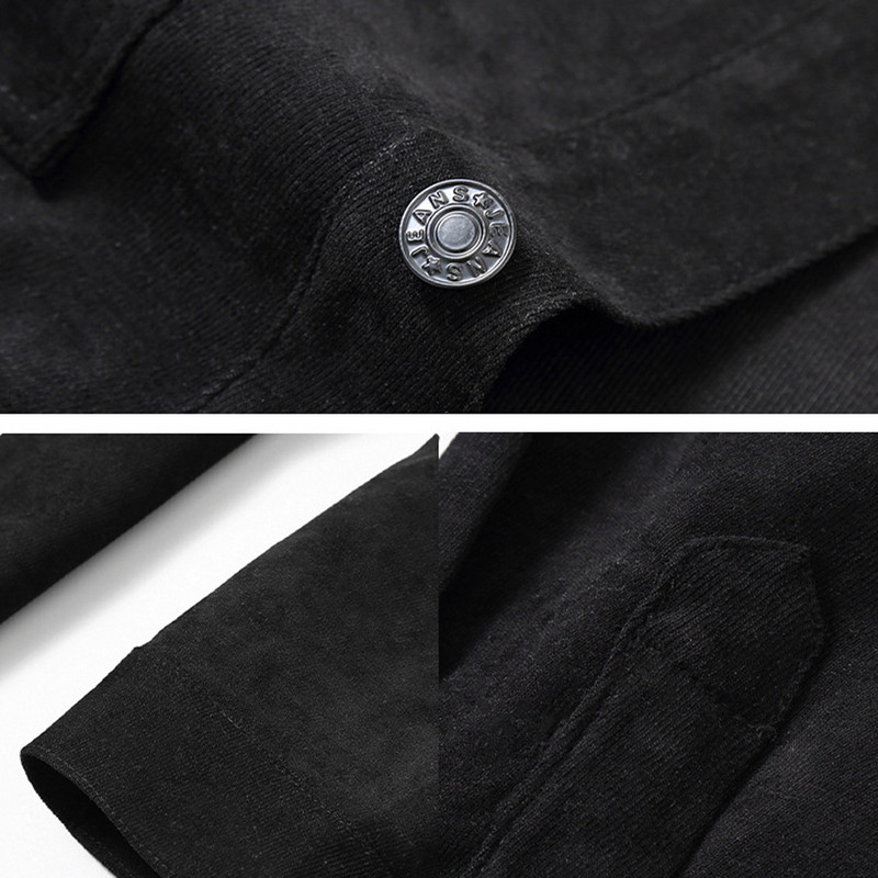 Cargo Jacket Ανδρικό Μέγεθος 10XL 11XL Μπουφάν Παλτό Ανοιξιάτικα Φθινοπωρινά Μαύρα Παλτό Ανδρικά Μεγάλο Μέγεθος 10XL Εξωτερικά Μπουφάν με Κουμπιά Φαρδιά