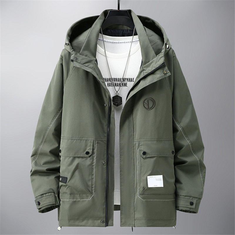 Suure suurusega jope Meeste must tuuletõkkega kevad-sügis kaubajoped Suures suuruses 10XL mantlid Meeste mood vabaaja tuuletõke