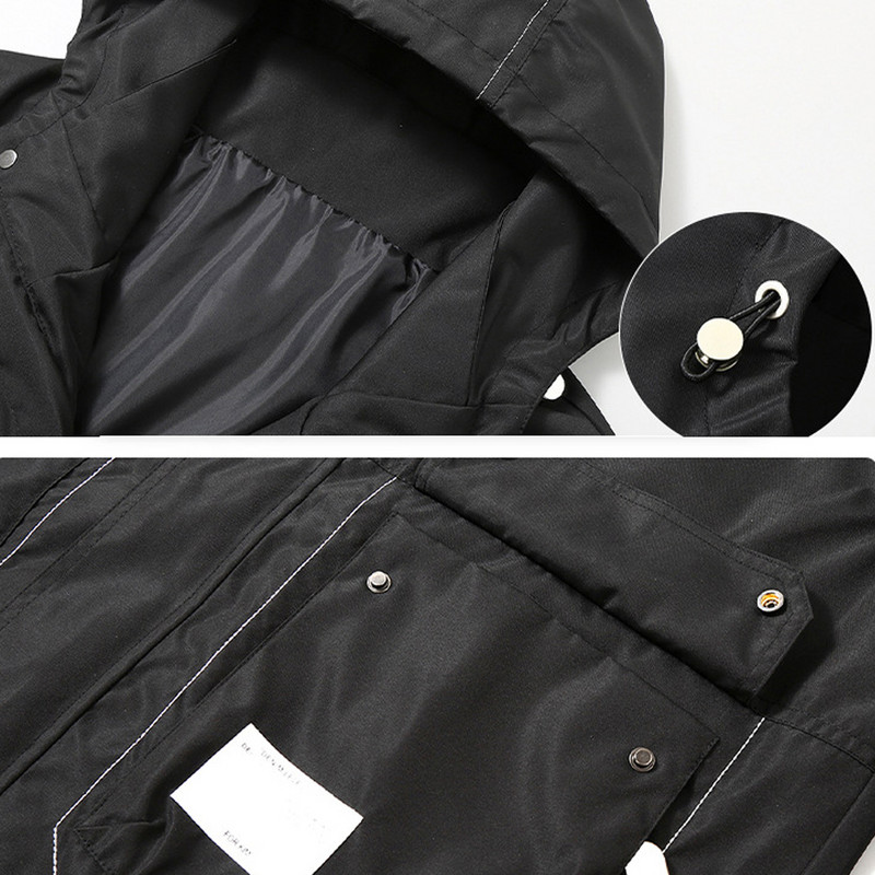 Suure suurusega jope Meeste must tuuletõkkega kevad-sügis kaubajoped Suures suuruses 10XL mantlid Meeste mood vabaaja tuuletõke
