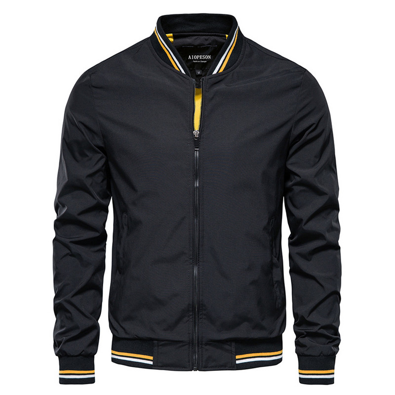 Μπουφάν Varsity Ανδρικά Μόδα Casual Μπουφάν μπέιζμπολ Άνοιξη Φθινοπωρινά Παλτό Μονόχρωμα Casual Slim Fit Ανδρικά
