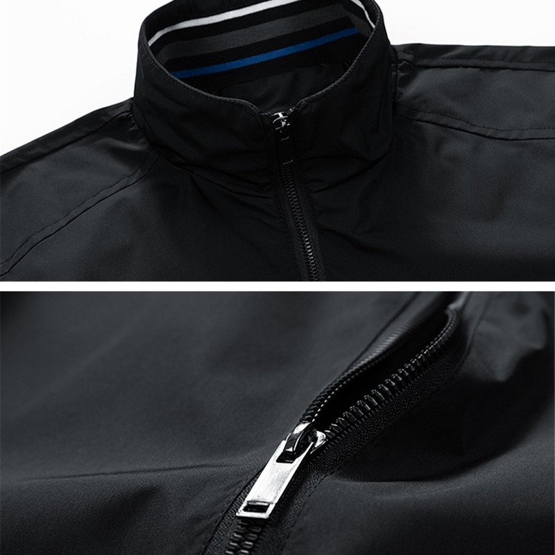 Causal Jacket Ανδρικό μονόχρωμο Παλτό Άνοιξη Φθινοπωρινό Varsity Μπουφάν Αρσενικό Πολυεστερικό Παλτό Μόδα Εφαρμογή Μπουφάν Χακί Μαύρο Πράσινο