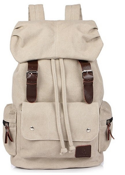 Pánsky ležérny plátený batoh s veľkou kapacitou, praktický, ležérny, cestovný, pre tínedžerov, školské tašky, čierna, hnedá, zelená, WL22