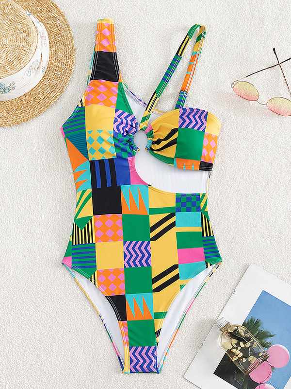 Vigoashely 2023 Sexy print Γυναικεία μαγιό Hollow Push UP One Piece μαγιό Monokini εξώπλατο καλοκαιρινό μαγιό παραλίας