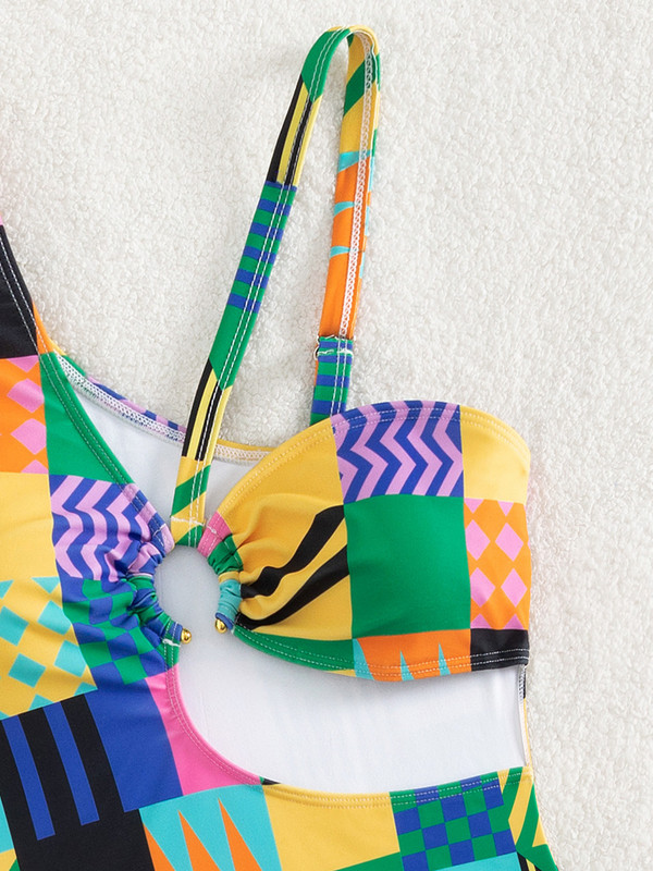 Vigoashely 2023 Sexy print Γυναικεία μαγιό Hollow Push UP One Piece μαγιό Monokini εξώπλατο καλοκαιρινό μαγιό παραλίας