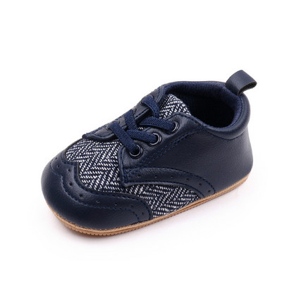 Μόδα βρετανικά παιδικά παπούτσια Βρεφικά PU Δερμάτινα First Walkers Αντιολισθητική σόλα για νήπια Casual Shoes Sneakers