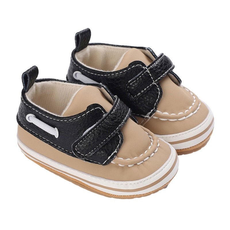 Βρεφικά, βρεφικά, αγόρια, κοριτσίστικα πάνινα παπούτσια PU Δερμάτινα αντιολισθητικά επίπεδα, casual παπούτσια Μαλακή σόλα Prewalker για νεογέννητο νήπιο First Walker παπούτσια
