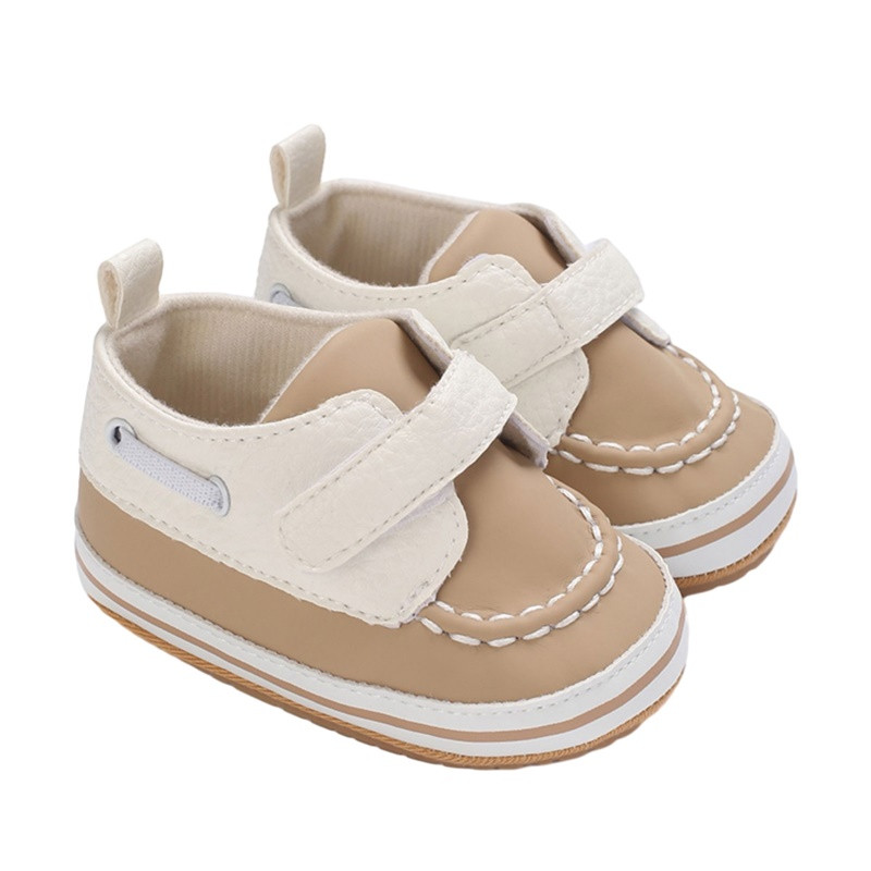 Βρεφικά, βρεφικά, αγόρια, κοριτσίστικα πάνινα παπούτσια PU Δερμάτινα αντιολισθητικά επίπεδα, casual παπούτσια Μαλακή σόλα Prewalker για νεογέννητο νήπιο First Walker παπούτσια