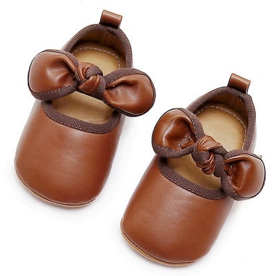 EWODOS kisgyermek baba lány hercegnő ruha cipő Műbőr Bowknot Mary Jane Flats kiságy cipő csúszásmentes gumitalppal