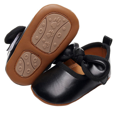 EWODOS Παπούτσια φόρεμα για μωρά για μικρά κορίτσια πριγκίπισσα από ψεύτικο δέρμα παπιγιόν Mary Jane Flats παπουτσάκια κούνιας με αντιολισθητική σόλα από καουτσούκ