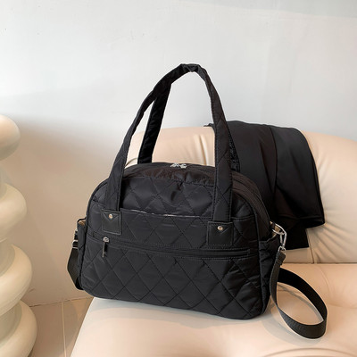 Γυναικεία διαμαντένια καπιτονέ τσάντα μεγάλης χωρητικότητας Αφρώδη χιαστί τσάντα λουράκι Ρυθμιζόμενη τσάντα Messenger Ελαφρύ τσαντάκι καθημερινής μετακίνησης