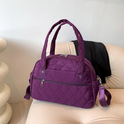 Γυναικεία διαμαντένια καπιτονέ τσάντα μεγάλης χωρητικότητας Αφρώδη χιαστί τσάντα λουράκι Ρυθμιζόμενη τσάντα Messenger Ελαφρύ τσαντάκι καθημερινής μετακίνησης