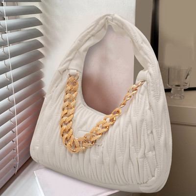 Γυναικείες τσάντες Half Moon Hobos Τσάντες και τσάντες πολυτελείας Γυναικείες τσάντες σχεδιαστές γυναικείες τσάντες καπιτονέ υφασμάτινες γυναικείες τσάντες μασχάλης