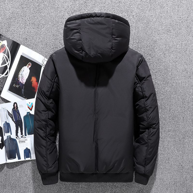 Jachete noi de puf cu glugă Palton de iarnă pentru bărbați din puf de rață alb Îmbrăcăminte scurtă pentru bărbați Transport gratuit Jachete ușoare căptușite