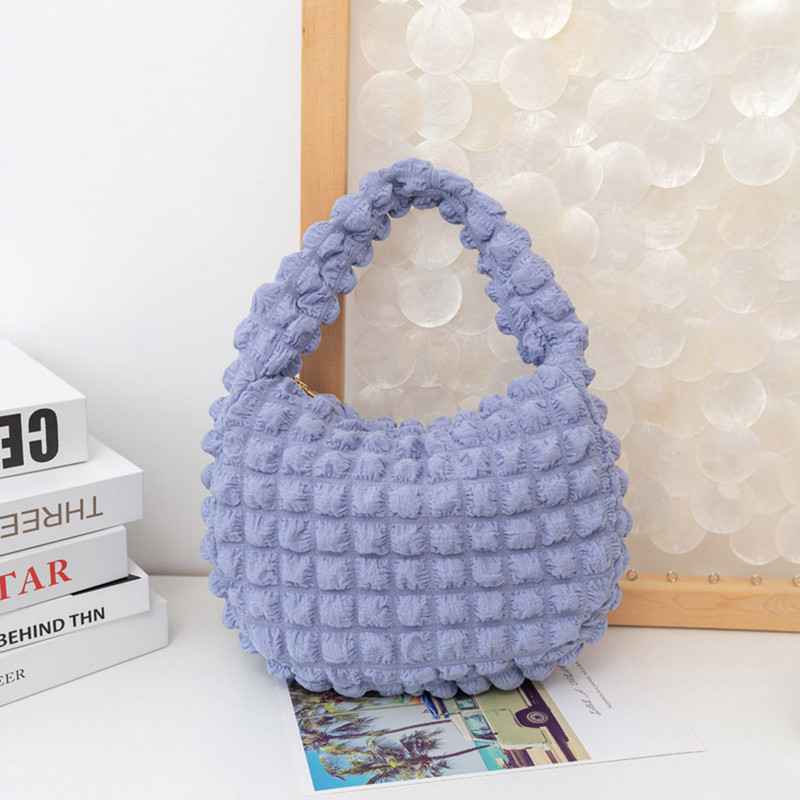 Poșetă pliată pentru femei, geantă de mână matlasată ocazională, de culoare uni, versatilă pentru petrecere, vacanță, călătorii