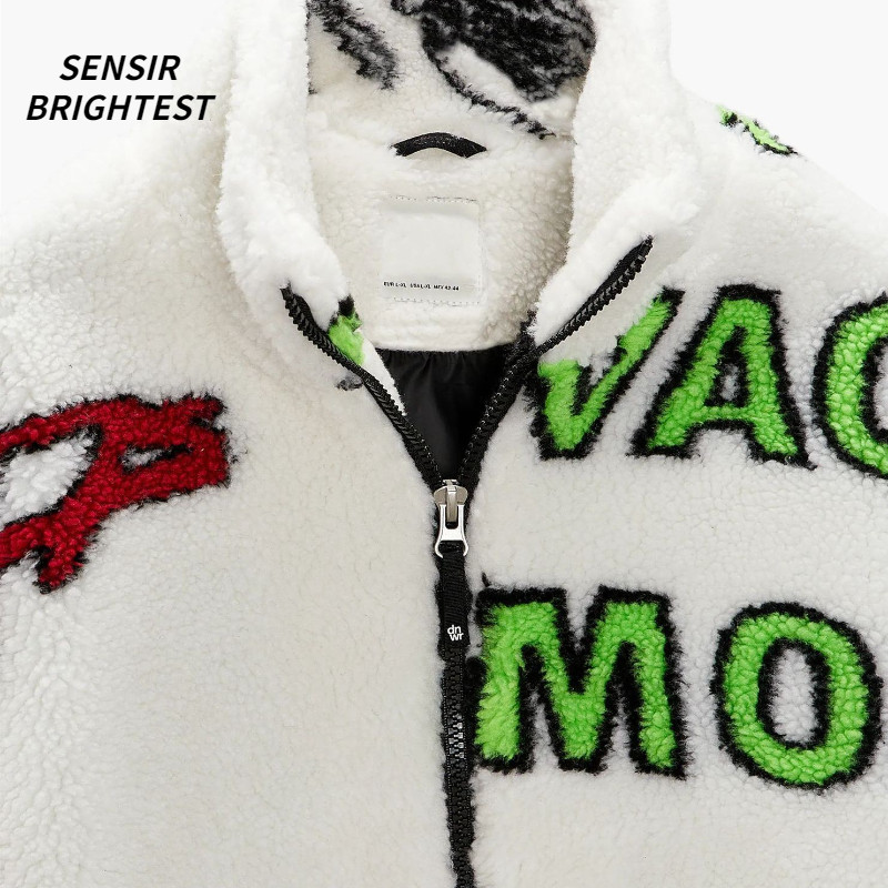 Χειμωνιάτικο παλτό κασμίρ Ανδρικό ζεστό μπουφάν μόδας Χαλαρό αμερικανικό γκράφιτι τύπωμα χειμωνιάτικο ανδρικό μπουφάν