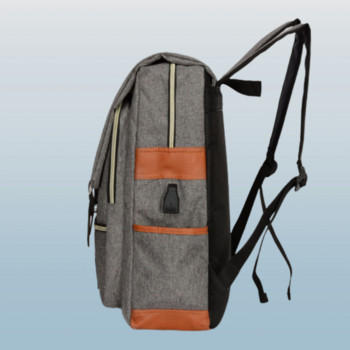 Σακίδιο πλάτης βρετανικής ρετρό ακαδημίας στυλ Μαθητική τσάντα πλάτης Έξυπνη φόρτιση Απλή αθλητική τσάντα ελεύθερου χρόνου