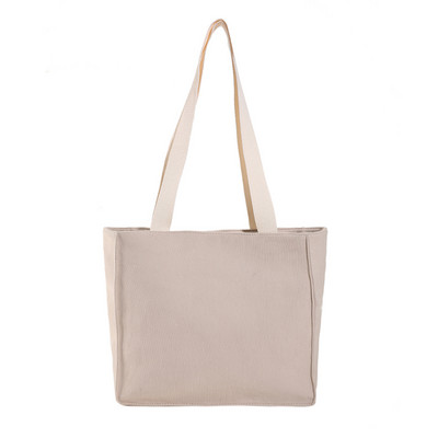 Νέα τσάντα ώμου κοτλέ για γυναίκες Βαμβακερή υφασμάτινη τσάντα Leisure μονόχρωμη Eco τσάντα αγορών 2023 Γυναικεία επαναχρησιμοποιήσιμες τσάντες