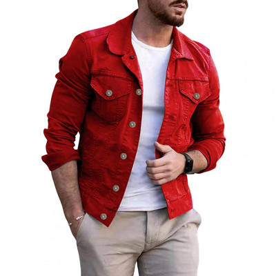 Cargo Jacket Κομψά κουμπιά με πέτο Cargo Jacket μονόχρωμο μονόχρωμο παλτό Cargo
