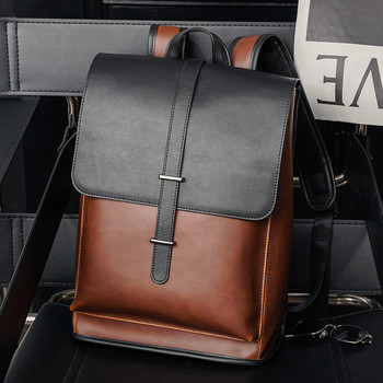 2023 Нова модна мъжка раница Пътна чанта Дизайн на луксозна марка Ученическа раница с голям капацитет Раница от PU кожа Чанта за през рамо