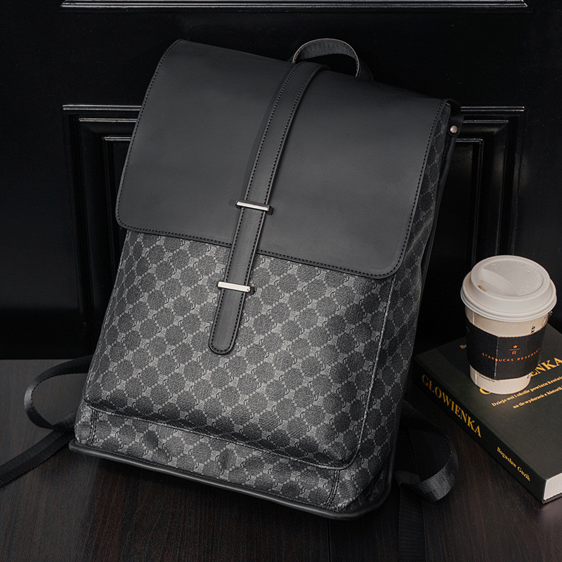 2023 Νέα μόδα ανδρική τσάντα ταξιδίου τσάντα πλάτης Πολυτελής επώνυμη σχεδίαση Σχολικό σακίδιο μεγάλης χωρητικότητας PU Δερμάτινο πακέτο πλάτης Τσάντα ώμου