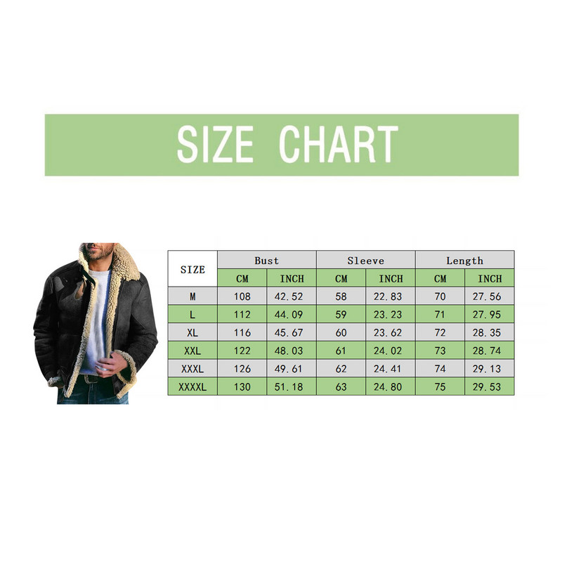 Ανδρικό μπουφάν χοντρό Ζεστό τεχνητό δέρμα Ζεστό μπουφάν Μεγάλο πέτο σε αντίθεση χρώματος European American Suede Fur One-piece Jacket