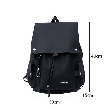 Проста градска мъжка раница Тенденционни дизайнерски раници за мъже Водоустойчива мъжка чанта за лаптоп Модни младежки пътни чанти с голям капацитет