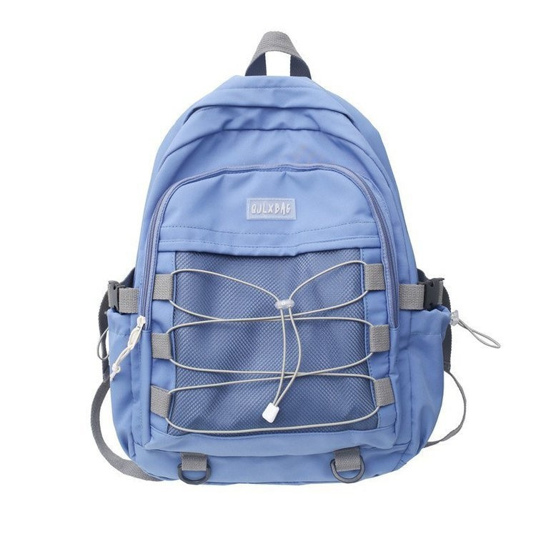 Y Demo Techwear Buckles Veľkokapacitný batoh s vreckámi so sťahovacou šnúrkou pre študentov