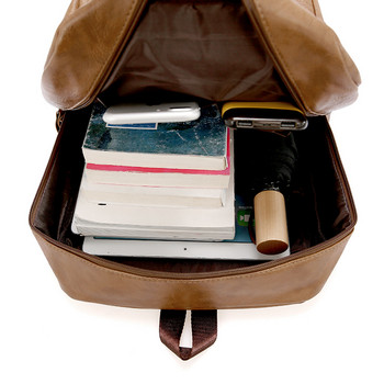 Ανδρικό σακίδιο πλάτης Δερμάτινη τσάντα Μεγάλα σακίδια πλάτης για φορητό υπολογιστή Ανδρικά Mochilas Casual σχολική τσάντα για έφηβους αγόρια Τσάντα υψηλής ποιότητας