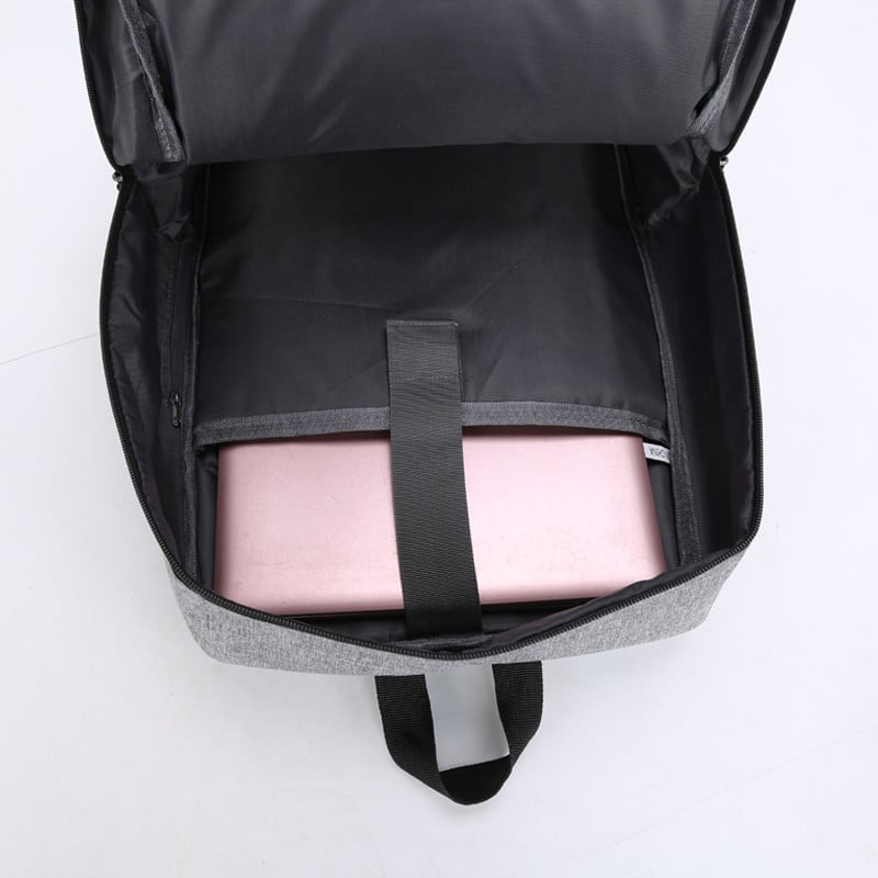 Batoh pre mužov, voľný čas, biznis, 15,6-palcový batoh na notebook, mužský USB port, tínedžerský, študentský, školský, dámsky, denný, pracovný, čierno-sivý