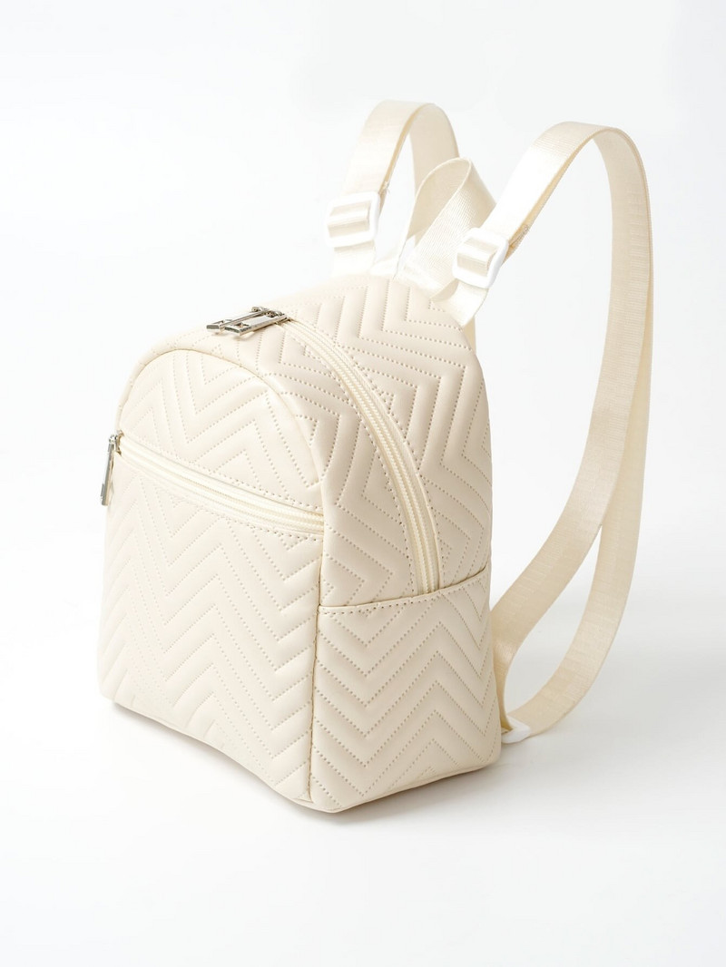 Μπεζ Fashion Απλό Κλασικό Καπιτονέ Γυναικείο Σακίδιο Πλάτης Κλασικό Σχολικό Σακίδιο Κατάλληλο για ταξίδια και ψώνια