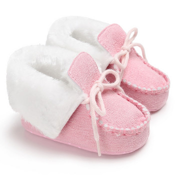 E&Bainel Зимни супер топли бебешки обувки за момичета за новородени малки момичета Първи проходилки Baby Schoenen Бебешки ботуши Мокасини