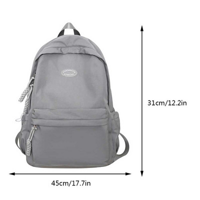 Női hátizsák iskolatáska tinédzser lányoknak Hátizsákos diák iskolai hátizsákok egyszínű, több zsebes női utazási könyves táska