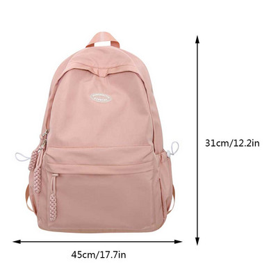 Női hátizsák iskolatáska tinédzser lányoknak Hátizsákos diák iskolai hátizsákok egyszínű, több zsebes női utazási könyves táska