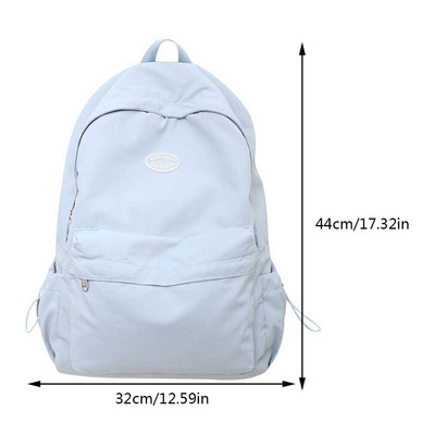Női hátizsák iskolatáska tinédzser lányoknak Hátizsákos diák iskolai hátizsákok egyszínű, több zsebes női utazási könyves táska
