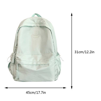 Női hátizsák iskolatáska tinédzser lányoknak Hátizsákos diák iskolai hátizsákok egyszínű, több zsebes női utazási könyves táska