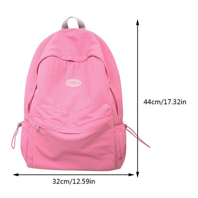 Női hátizsák iskolatáska tinédzser lányoknak Hátizsákos diák iskolai hátizsákok egyszínű, több zsebes női utazási könyves táska